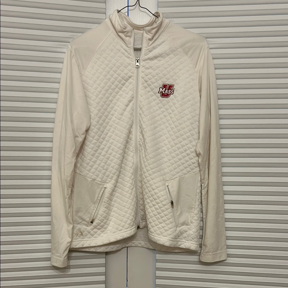 Antigua Cream Lightweight Zip-Up Jacket